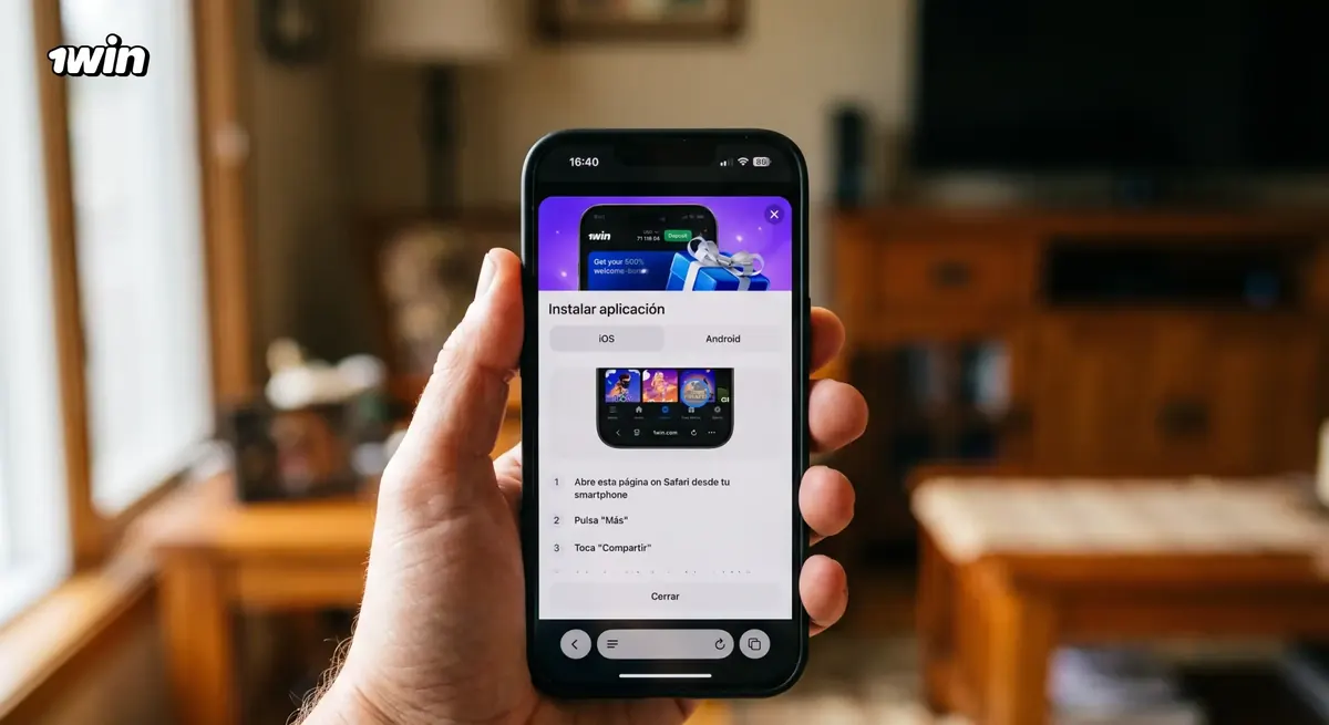 Acceso móvil a 1Win desde el teléfono